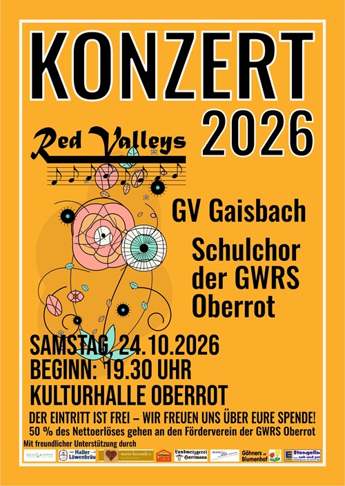 Plakat Konzert am 24.10.2026